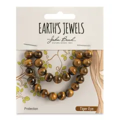 Earth's Jewels Semi-Precious Tiger Eye Natural Round Beads, 8mm
