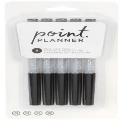 AC Point Planner Fine Line Pens 5/Pkg