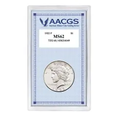 1922 Peace Silver Dollar Graded MS62