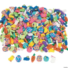 Fun Express - Bulk Mini Easter Eraser Assortment, Basket Stuffers, Classroom Supplies- 500
