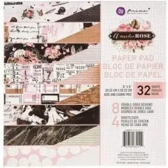 PRIMA MARKETING INC Craft Scrapbooking Paper Amelia Rose 8"x8" Paper Pad Amelia Rose Paper 655350632519