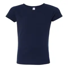 Next Level&reg; Girls&rsquo; Cotton Princess Crewneck Short Sleeve T-Shirt Midnight navy
