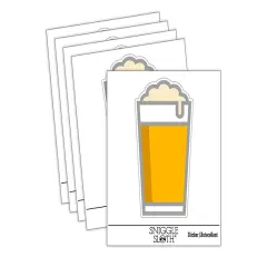 Beer Icon Waterproof Vinyl Phone Tablet Laptop Water Bottle Sticker Set - 5 Pack