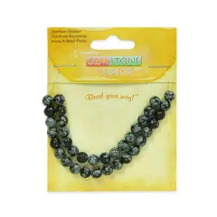6 Packs of Snowflake Obsidian Beads Pack of 36