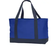 Port Authority&reg; Day Tote Bag- 600 denier polyester canvas Twilight blue/ navy