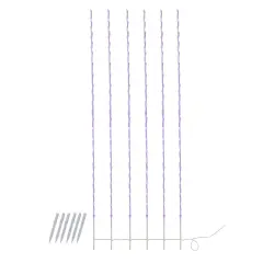 Northlight LED Lighted Branch Outdoor Christmas Lawn Stakes - Purple - 8.5' White Wire - 6ct