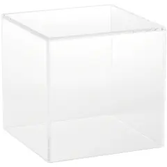 Plymor Clear Acrylic Display Case with No Base, 6" x 6" x 6"