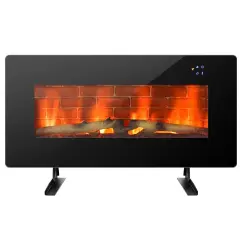 Electric Wall Mounted Freestanding Fireplace with Remote Control