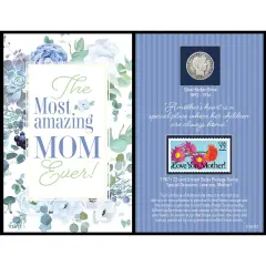 Card For Mother Coin and Stamp Collectible Greeting