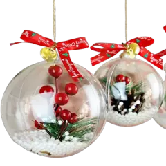 Kitcheniva Christmas Tree Clear Ball Hanging Ornament 10 Pcs