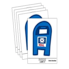 Mail Box Doodle Waterproof Vinyl Phone Tablet Laptop Water Bottle Sticker Set - 5 Pack