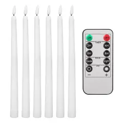 Kitcheniva Flameless LED Taper Candles Battery Operated 6 Pcs