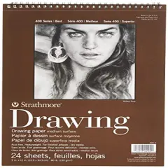 Medium Drawing Spiral Paper Pad 9"X12"-24 Sheets -400400, Medium
