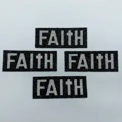 Faith rhinestone patch