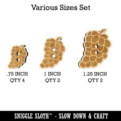 Bundle of Grapes Fruit Solid Wood Buttons for Sewing Knitting Crochet DIY Craft