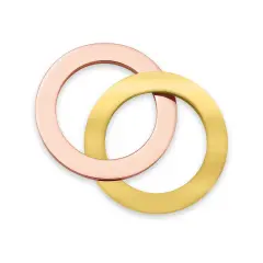 18K Gold PVD Coated And Rose Gold Stainless Steel Blank Interlinked Rings