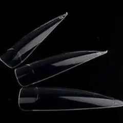 Kitcheniva Long Stiletto Pointy False Nail Tips Clear