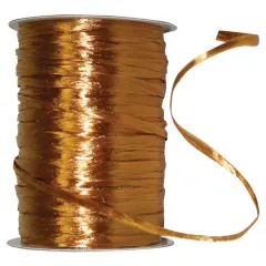 Pearl Finish Raffia Ribbon --- 1/4in x 100 yards --- Antique Gold Color