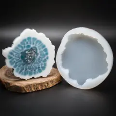 Handmade Small Geode Silicone Coaster Mold G6