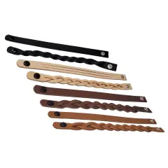 Mystery Braid Leather Bracelets Kit-8 Pack Leather Bracelets Braiding Ready in 4 colors-Camps, Schools Easy Craft Idea-Made in USA by Pitka Leather MIXED (2 of each)