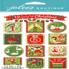 Jolee's Boutique 12 Days Of Christmas Dimensional Stickers