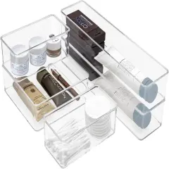 Sorbus Clear Acrylic Drawer Organizer Bins - For Makeup, Jewelry, and more