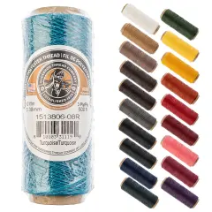 Gudebrod 0.015" Waxed Polyester Thread 500ft | Made In USA Turquoise