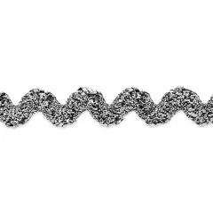 36 yards of 3/8" Metallic Medium Ric Rac Trim | 36 yard cut Metallic Silver
