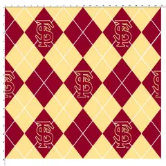 Sykel Enterprises-Florida State University Fleece Fabric-FSU Seminoles Argyle Fleece Blanket Fabric-Sold by the yard