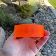Neon orange 1.5&rdquo; Seatbelt Webbing (by the yard)