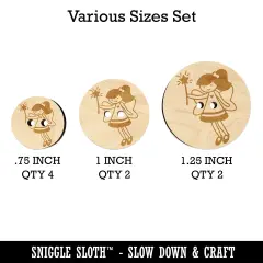 Sweet Fairy with Wand Wood Buttons for Sewing Knitting Crochet DIY Craft