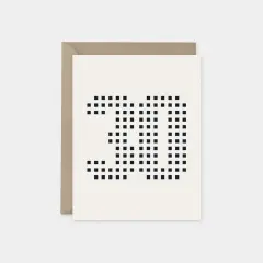 Birthday Age Card, Age Thirty, Square