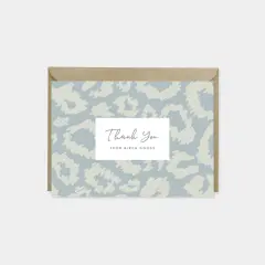 Leopard Print Thank You Card, Designer