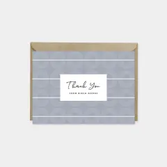 Fine Line Deco Pattern Thank You Card X,