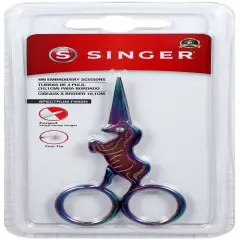 SINGER Forged Unicorn Embroidery Scissors 4"-Spectrum