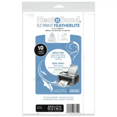 HeatnBond EZ-Print Featherlite Iron-On Adhesive-8.5"X11" 10/Pkg