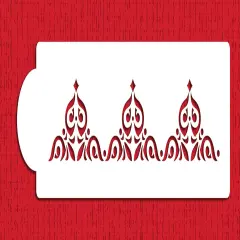 Mexican Tile Cake Stencil Tier #1 | C541 by Designer Stencils | Stencils for Royal Icing, Airbrush, Dusting Powder |