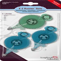 Scrapbook Adhesives E-Z Runner Dots Value Pack 3/Pkg-1-Repo/2-Perm, .3"X42', Total 126'