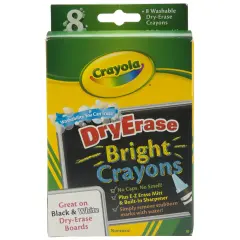 Crayola Washable Dry-Erase Crayons-Bright 8/Pkg