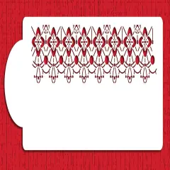 Victorian Crochet Cake Stencil Tier #1 | C448 by Designer Stencils | Cake Decorating Tools | Baking Stencils for Royal Icing, Airbrush, Dusting Powder | Reusable Plastic Food Grade Stencil for Cakes | Easy to Use & Clean Cake Stencil