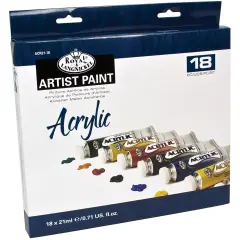Royal & Langnickel(R) Acrylic Paints 21ml 18/Pkg-Assorted Colors