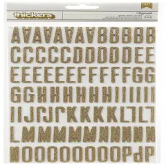Thickers Shimelle Alphabet Stickers - Fitzgerald Font, Gold Glitter, 183pcs