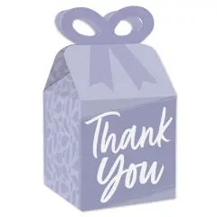 Big Dot of Happiness Purple Elegantly Simple - Square Favor Gift Boxes - Guest Party Favors Bow Boxes - Set of 12