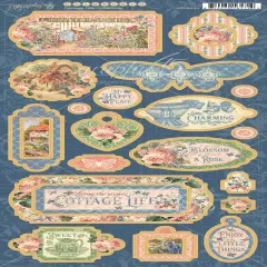 Cottage Life Chipboard Die-Cuts 6"X12" Sheet