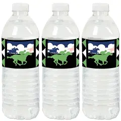 Big Dot of Happiness Kentucky Horse Derby - Horse Race Party Water Bottle Sticker Labels - Set of 20