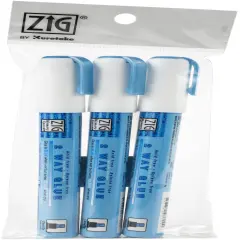 Kuretake Zig 2-Way Glue Pen 3/Pkg-Chisel Tip
