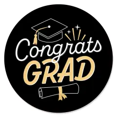 Big Dot of Happiness Goodbye High School, Hello College - Graduation Party Circle Sticker Labels - 24 Count