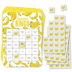 Big Dot of Happiness Let&rsquo;s Go Bananas - Bingo Cards and Markers - Tropical Party Bingo Game - Set of 18