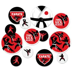 Big Dot of Happiness Karate Master - Martial Arts Birthday Party Giant Circle Confetti - Party Decorations - Large Confetti 27 Count
