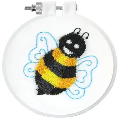 Design Works Punch Needle Kit 3.5" Round-Bee